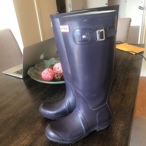 Dark Purple Tall Hunter Boots